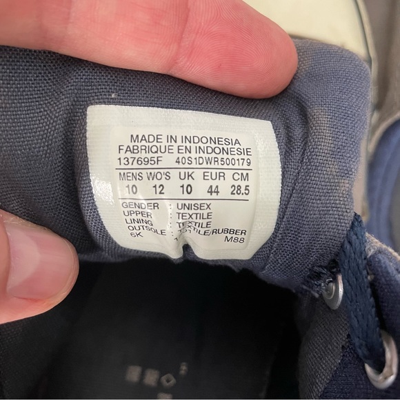 Converse Chuck Taylor All-Star Lows, Grey/Blue Size 10 with blue piping - Picture 3 of 11